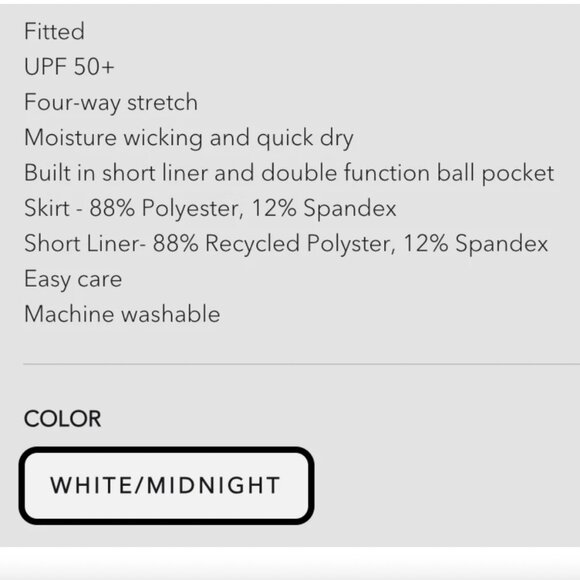 Inphorm‎ Chloe Skirt Skort Asymmetrical Tennis Prep Pickleball Golf Activewear - Picture 12 of 16